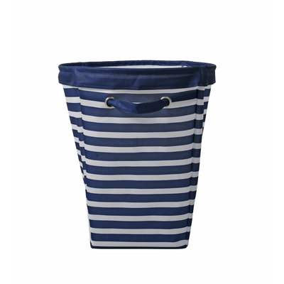 David Shaw Silverware Na Ltd Large Round Bin - Blue Stripe