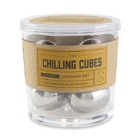 Sharper Image Stainless Steel Silver Chilling Stones 1-1/2 in. L x 1-1/2 in. W 5 pk