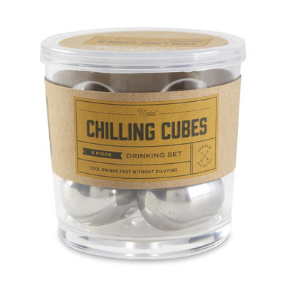 Sharper Image Stainless Steel Silver Chilling Stones 1-1/2 in. L x 1-1/2 in. W 5 pk