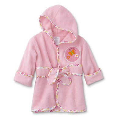 Cudlie Infant Girls' Bath Robe - Butterfly, Infant Girl's
