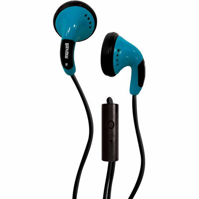 Maxell CBM-B5 COLOR BUD W/ MIC BLUE IN DISPLAY BOX