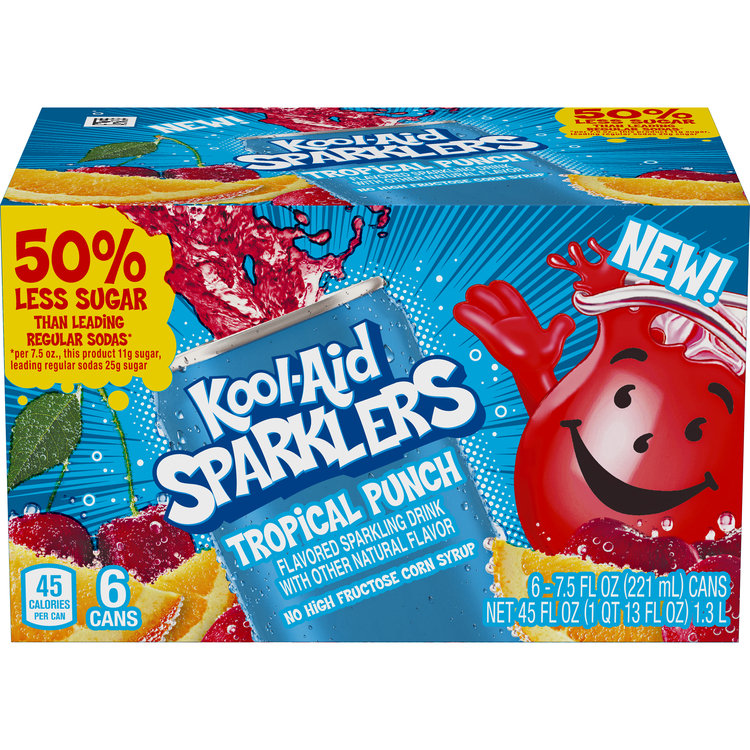 KoolAid Sparklers Tropical Punch Flavored Sparkling Drink Reviews 2019