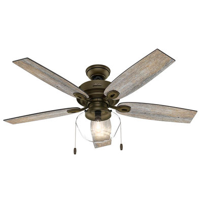 Hunter Crown Canyon 52 in. LED Outdoor Noble Bronze Ceiling Fan
