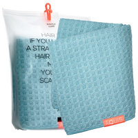 Aquis Waffle Luxe Long Hair Towel Dream Boat Blue 19 x 52 in / 50 x 132 cm