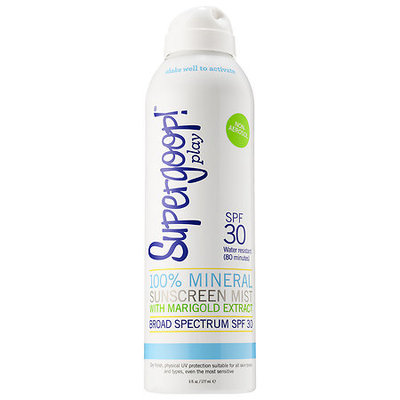 Supergoop! 100% Mineral Sunscreen Mist with Marigold Extract Broad Spectrum SPF 30