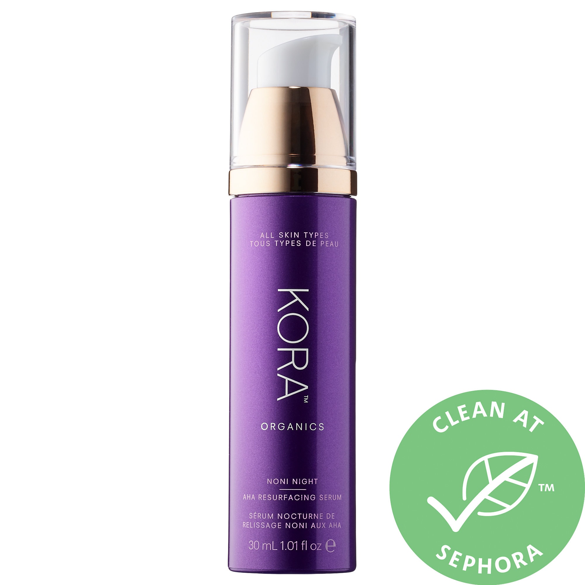KORA Organics Noni Night AHA Resurfacing Serum