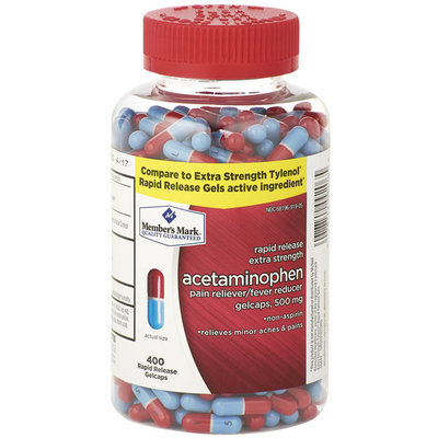 Member's Mark Rapid Release Extra Strength Acetaminophen Pain Reliever, 400 caps