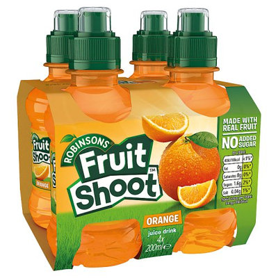 Robinsons Fruit Shoot Orange Juice Drink 4 x 200ml
