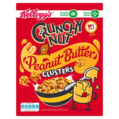 Kellogg's Crunchy Nut Peanut Butter Clusters 525g