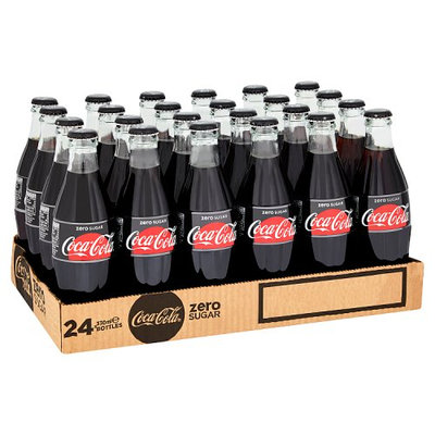 Coca-Cola Zero Glass Bottles 330ml (Pack of 24)