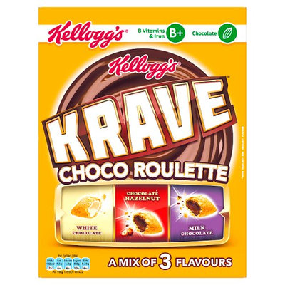 Kellogg's Krave Choco Roulette Cereal 375g