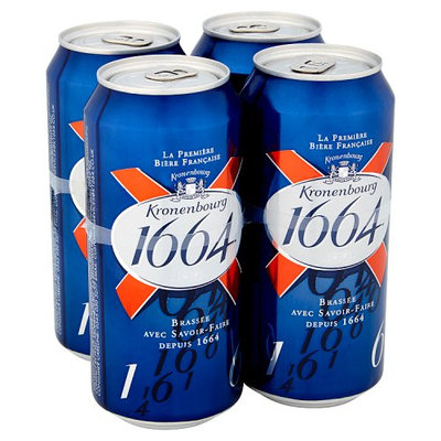 Kronenbourg 1664 Lager Beer Can 4 x 440ml