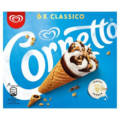 Cornetto Classico Ice Cream Cone 6 x 90ml