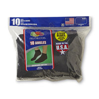 Fruit of the Loom Men's 10-Pairs Ankle Socks