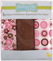 Drz Babyville Boutique Packaged PUL Fabric, Mod Girl Flowers and Dots