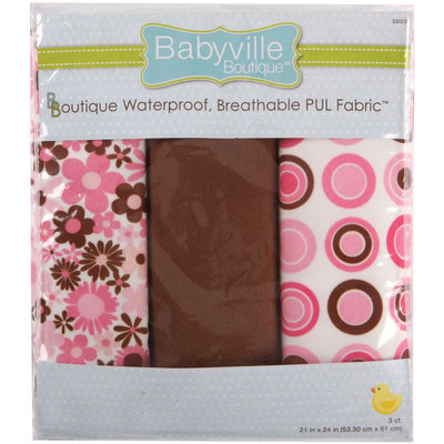Drz Babyville Boutique Packaged PUL Fabric, Mod Girl Flowers and Dots