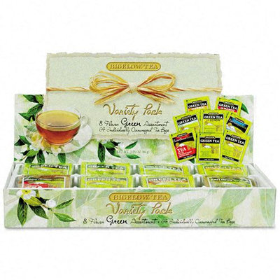 Neovision, Inc. Green Tea Assortment, 64 Bags/bx; Assorted Styles