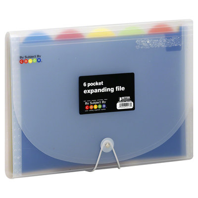 Better Office Products By Subject By Color Expanding File - 1 ea. - School Supplies