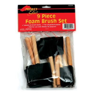 9 Piece Foam Brush Set(Case of 288)