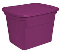 Sterilite 17314W08 18 Gallon Fuchsia Flight Storage Tote - Pink, Pack of 8