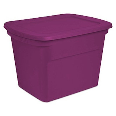Sterilite 17314W08 18 Gallon Fuchsia Flight Storage Tote - Pink, Pack of 8