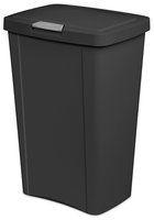Sterilite 10459004 13 gal 49 ltr. Touch Top Wastebasket Can Black