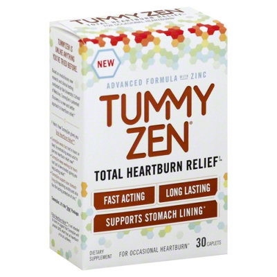 Tummy Zen Total Heartburn Relief Caplets 30 ct