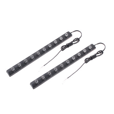 Unique Bargains 2Pcs Wired Yellow 10 LEDs Eagle Eye Daytime Running Lights Lamps DC12V w Cable