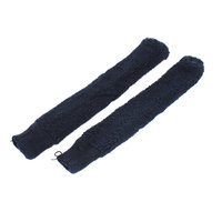 Unique Bargains 2 Pcs Elastic Fabric Terry Hand Towel Wrap Navy Blue for Badminton Tennis Racket