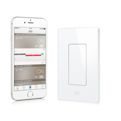 Wd Navarre Online Fulfill Eve Light Switch, Connected Wall Switch with Apple HomeKit technology, Bluetooth low energy