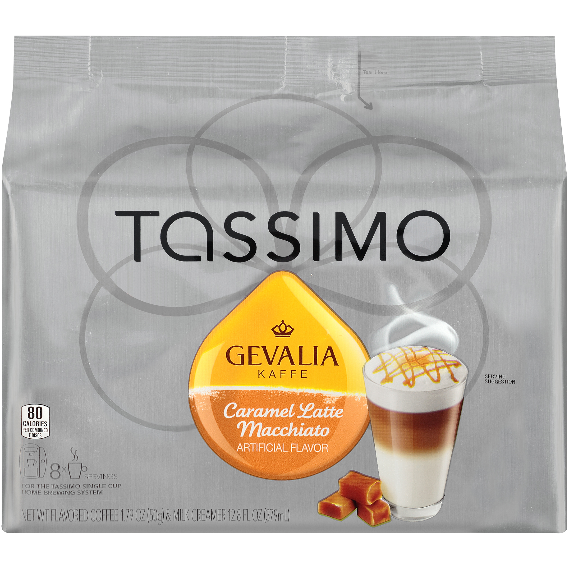 Tassimo Gevalia Caramel Latte Macchiato Coffee T-Disc for Tassimo Brewing System