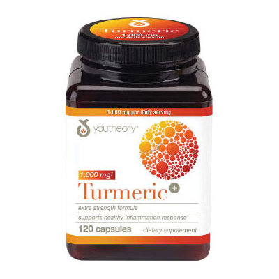 Youtheory Turmeric 1000mg Extra Strength Capsules, 120 Ct