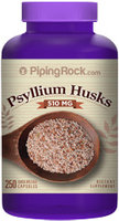 Piping Rock Psyllium Husks 510mg 250 Capsules