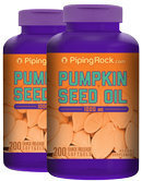 Piping Rock Pumpkin Seed Oil 1000 mg 2 Bottles x 200 Softgels