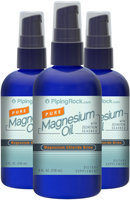 Piping Rock Pure Magnesium Oil (3 Pack) 3 Spray Bottles x 8 fl oz