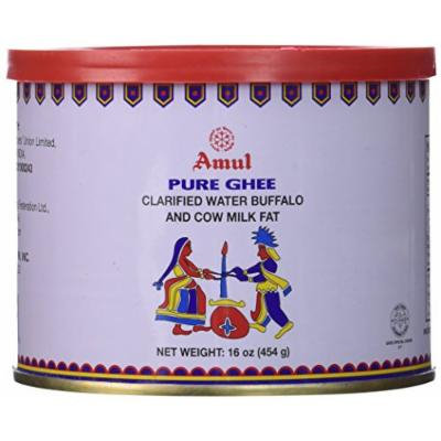 Amul Pure Ghee Clarified Water Buffalo and Cow Milk Fat, 16 Ounce