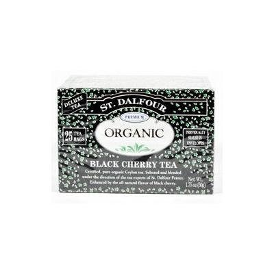 St Dalfour Organic Black Cherry Tea - 25 Tea Bags (Pack of 6) - Pack Of 6