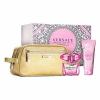 Versace Bright Crystal Absolu 3 pcs Gift Set by Versace 3.0 oz / 90 ml EDP Spray, 3.4 oz / 100 ml Body Lotion & Pouch