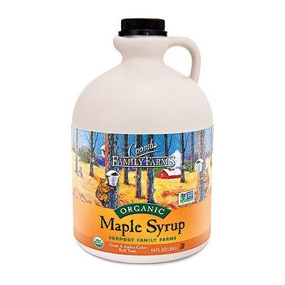 Coombs Organic Maple Syrup Grade A Dark Color Robust Taste/Grade B 64 Oz Half Gallon