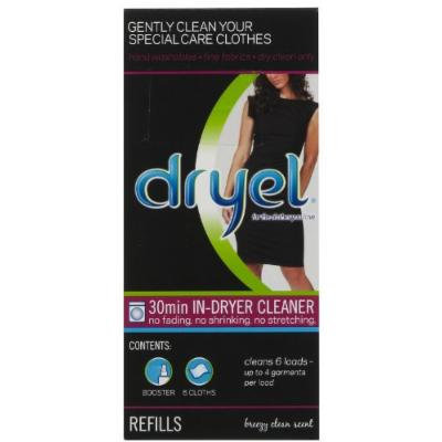 Dryel Cleaning Refill, 6 Count, Breezy Clean Scent (Pack of 2)