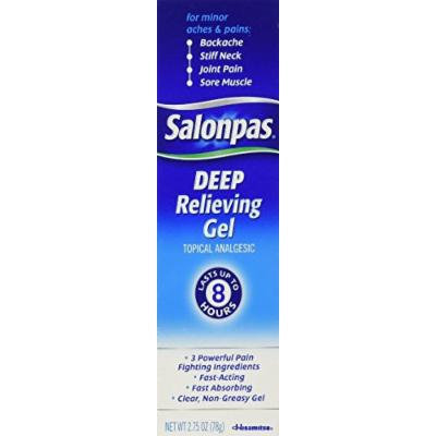 Salonpas Deep Pain Relieving Gel 2.75oz Pack of 12