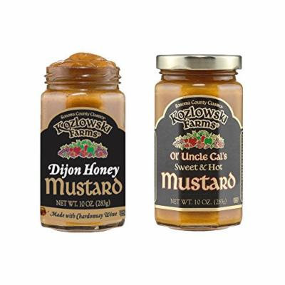 Kozlowski Farms - Amazing Mustards - Kosher KSA - Mustard Variety Pack - 2 Pack (10 oz each)
