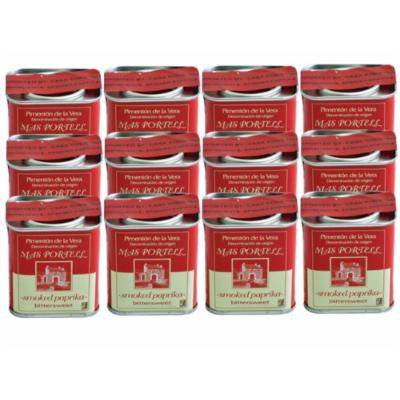 Bittersweet Pimenton de la Vera (Smoked Paprika) By Mas Portell (Case of 12 - 2.5 Ounce Tins)