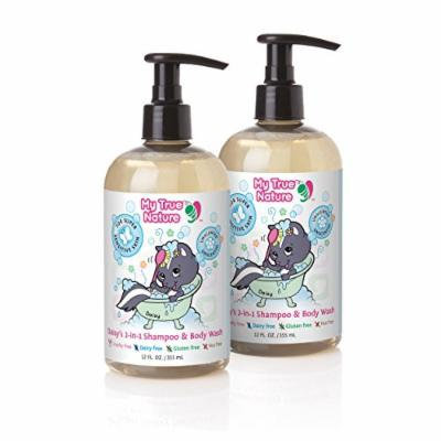 My True Nature Daisy's 2-in-1 Shampoo/Body Wash, Unscented, 12 Ounce, 2 Count