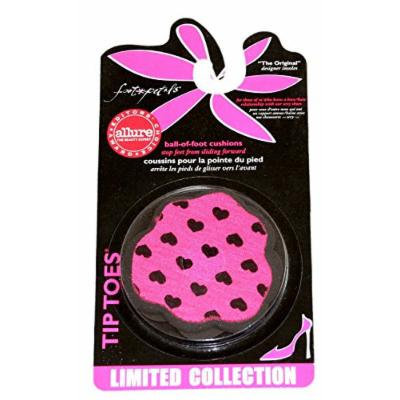 Foot Petals Tip Toes Ball of Foot Cushions Black Hearts