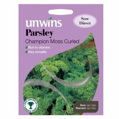 Unwins Herb Parsley Champion Moss Curled Seeds