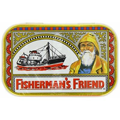 Fisherman's Friend Tin with 40g (1.4oz) Original Extra Strong Lozenges - the Classic Sore Throat Sweet in a Reusable Tin Box