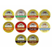 10-count GROVE SQUARE Sampler -Hot Cocoa, Cappuccino and Cider - Including the RARE Irish Creme Hot Cocoa! Single Serve Cups!