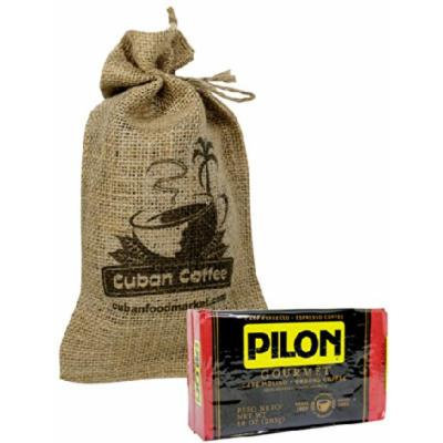 Pilon Gourmet Coffee 10 oz vacuum pack, burlap bag included.
