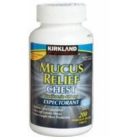 Kirkland Signature Mucus Relief Chest Guaifenesin 400 mg Expectorant - 200 Immediate-Release Tablets (Pack of 3)